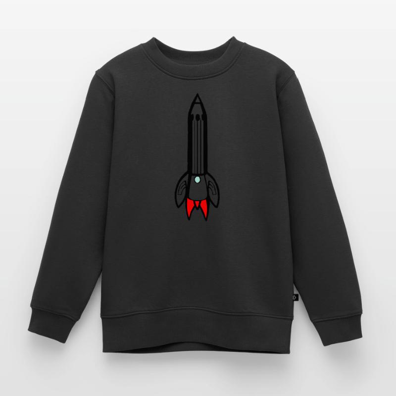 Spacecraft Rocket Space Space Flight Vector Kids Premium Organic Sweatshirt