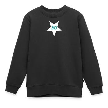 was zum schenken, 30 sternmotiv - Kinder Premium Organic Sweatshirt - Schwarz - Vorne - AI Model Kid Female (0cm)