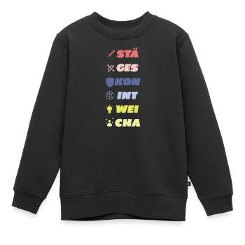 Pen and Paper Attribute | Pen and Paper - T-Shirt - Kinder Premium Organic Sweatshirt - Schwarz - Vorne - AI Model Kid Female (0cm)