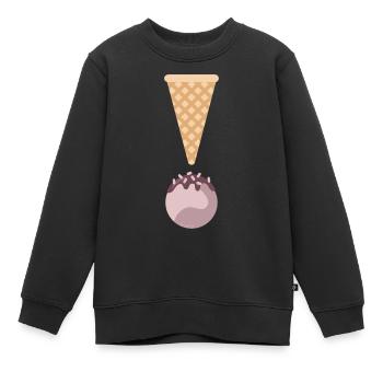 Une glace, un point c'est tout! - Sweat Premium enfant bio - noir - Devant - AI Model Kid Female (0cm)