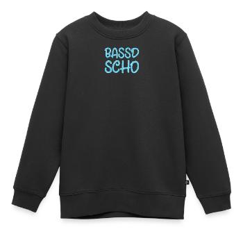 Bassd scho - Kinder Premium Organic Sweatshirt - Schwarz - Vorne - AI Model Kid Female (0cm)