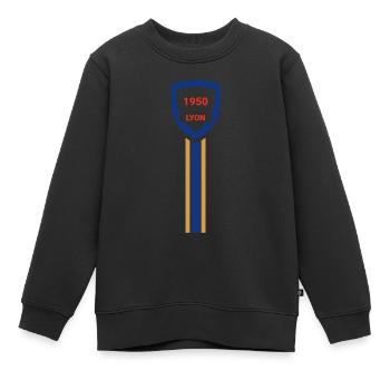 Lyon Fußballverein - Kinder Premium Organic Sweatshirt - Schwarz - Vorne - AI Model Kid Female (0cm)