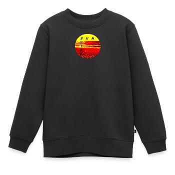 SunShine Feu Coucher de soleil Été Soleil Feu - Sweat Premium enfant bio - noir - Devant - AI Model Kid Female (0cm)