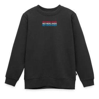 Pays-Bas Pays-Bas Pays-Bas Drapeau de la Hollande - Sweat Premium enfant bio - noir - Devant - AI Model Kid Female (0cm)