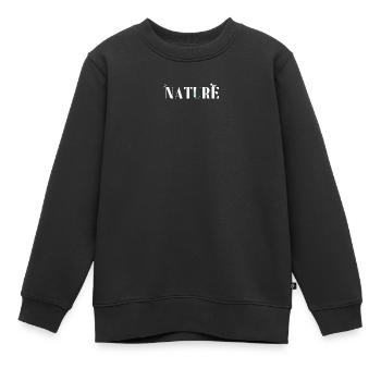 Natur - Kinder Premium Organic Sweatshirt - Schwarz - Vorne - AI Model Kid Female (0cm)