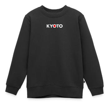KYOTO Japon Drapeau Japonais - Sweat Premium enfant bio - noir - Devant - AI Model Kid Female (0cm)