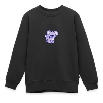 Retten Sie einen Eukalyptus, essen Sie einen Koala. - Kinder Premium Organic Sweatshirt - Schwarz - Vorne - AI Model Kid Female (0cm)
