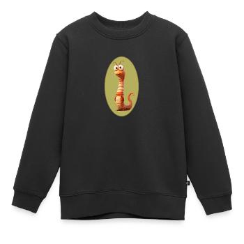 Wurm - Kinder Premium Organic Sweatshirt - Schwarz - Vorne - AI Model Kid Female (0cm)