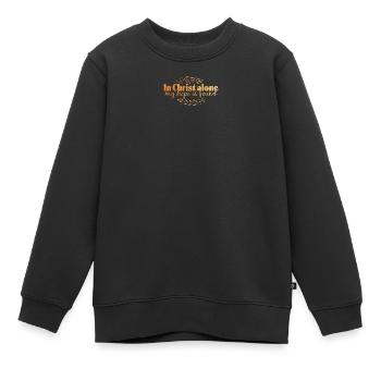 En Christ seul - Sweat Premium enfant bio - noir - Devant - AI Model Kid Female (0cm)