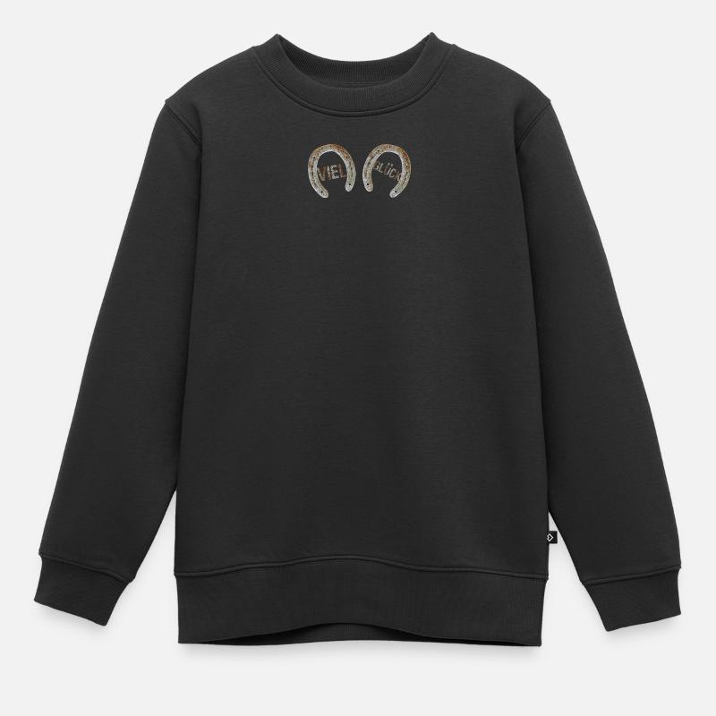 Viel Glück - Kinder Premium Organic Sweatshirt - Schwarz