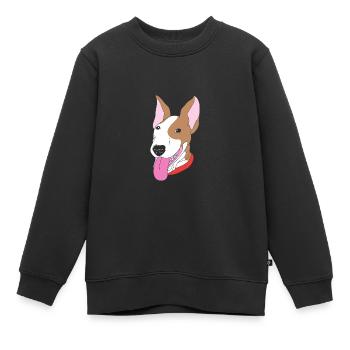 Bullterrier - Kinder Premium Organic Sweatshirt - Schwarz - Vorne - AI Model Kid Female (0cm)