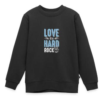 liebe hardrock - Kinder Premium Organic Sweatshirt - Schwarz - Vorne - AI Model Kid Female (0cm)