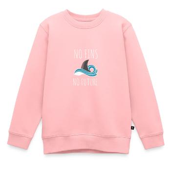 No Fins No Future Safe Sharks - Kinder Premium Organic Sweatshirt - Rosa - Vorne - AI Model Kid Female (0cm)