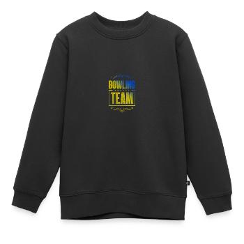Équipe de bowling - Sweat Premium enfant bio - noir - Devant - AI Model Kid Female (0cm)