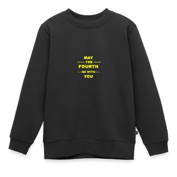 may the fourth be with you - Kinder Premium Organic Sweatshirt - Schwarz - Vorne - AI Model Kid Female (0cm)