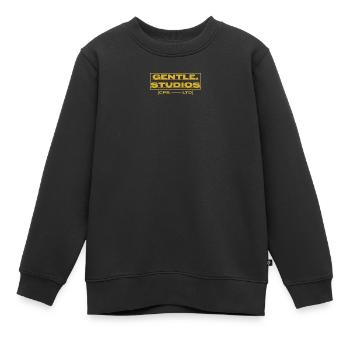 Gentle Studios – Minimalistisches Branding - Kinder Premium Organic Sweatshirt - Schwarz - Vorne - AI Model Kid Female (0cm)
