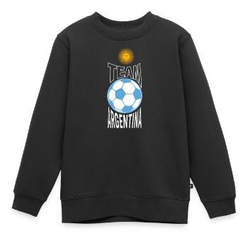 Argentinische Fußball Mannschaft Sonne Ball - Kinder Premium Organic Sweatshirt - Schwarz - Vorne - AI Model Kid Female (0cm)