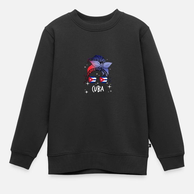 Cuba - Sweat Premium enfant bio - noir