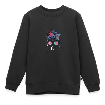 Fidji - Sweat Premium enfant bio - noir - Devant - AI Model Kid Female (0cm)