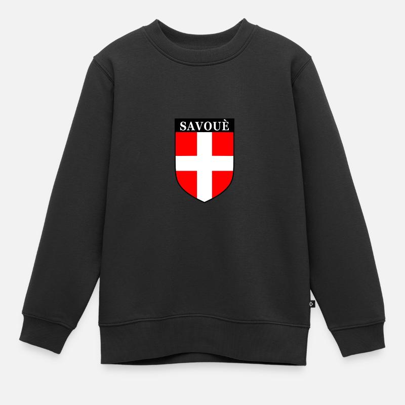 savoie - Sweat Premium enfant bio - noir