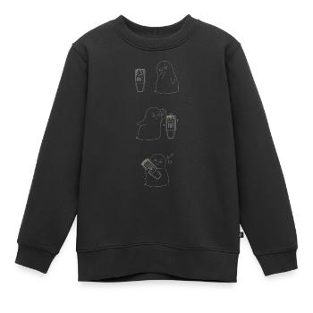 Geist K II Meter Linien - Kinder Premium Organic Sweatshirt - Schwarz - Vorne - AI Model Kid Female (0cm)