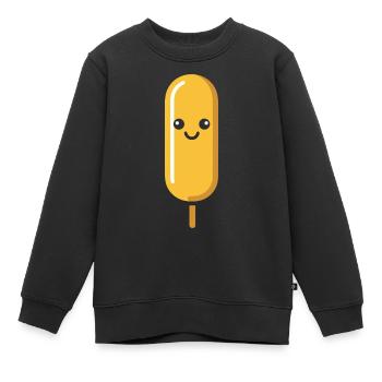 Mais Hundefutter - Kinder Premium Organic Sweatshirt - Schwarz - Vorne - AI Model Kid Female (0cm)