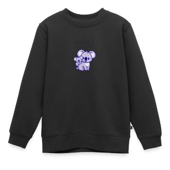 Retten Sie einen Eukalyptus, essen Sie einen Koala. - Kinder Premium Organic Sweatshirt - Schwarz - Vorne - AI Model Kid Female (0cm)