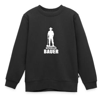 Agriculteur officiel Agriculteur - Sweat Premium enfant bio - noir - Devant - AI Model Kid Female (0cm)