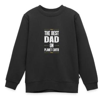 Meilleur papa disant papa papa - Sweat Premium enfant bio - noir - Devant - AI Model Kid Female (0cm)