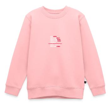 Seul le poker n’a pas de fin Poker Texas Holdem - Sweat Premium enfant bio - rose - Devant - AI Model Kid Female (0cm)