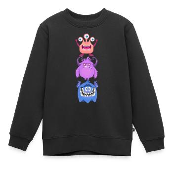 Monster - Kinder Premium Organic Sweatshirt - Schwarz - Vorne - AI Model Kid Female (0cm)