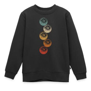 Bowling Kegeln Vintage-Grafik Mit Bowlingkugeln - Kinder Premium Organic Sweatshirt - Schwarz - Vorne - AI Model Kid Female (0cm)