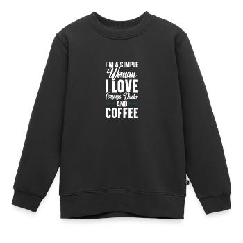 Cayuga canard peluche Animal enclos nourriture Cayuga - Sweat Premium enfant bio - noir - Devant - AI Model Kid Female (0cm)