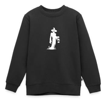 Unheimlicher Zauber Halloween Hut mit Laterne - Kinder Premium Organic Sweatshirt - Schwarz - Vorne - AI Model Kid Female (0cm)