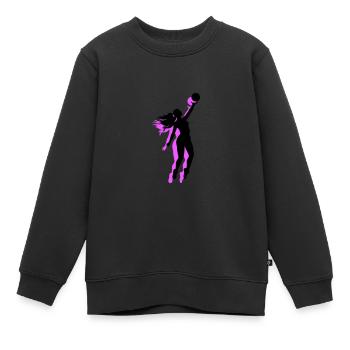 Volleyball Spielerin Symbol - Kinder Premium Organic Sweatshirt - Schwarz - Vorne - AI Model Kid Female (0cm)