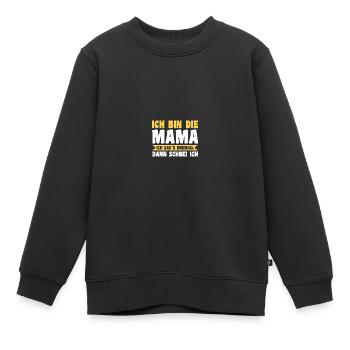 Mother Team Mom - Kids Premium Organic Sweatshirt - black - Front - AI Model Kid Female (0cm)