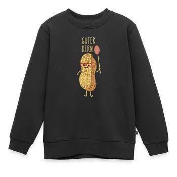 Bon noyau d'arachide - Sweat Premium enfant bio - noir - Devant - AI Model Kid Female (0cm)