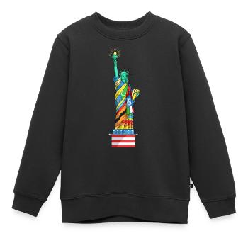 Racisme - Droits de l’homme - Sweat Premium enfant bio - noir - Devant - AI Model Kid Female (0cm)