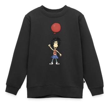 MINNI NOSE - Kids Premium Organic Sweatshirt - black - Front - AI Model Kid Female (0cm)