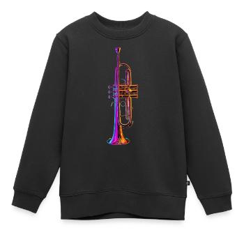 Trompette - Sweat Premium enfant bio - noir - Devant - AI Model Kid Female (0cm)