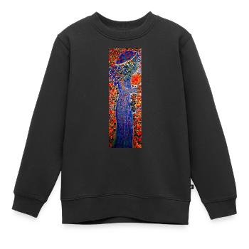 ELEGANZ - Kinder Premium Organic Sweatshirt - Schwarz - Vorne - AI Model Kid Female (0cm)