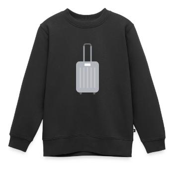 Valise Bagages - Sweat Premium enfant bio - noir - Devant - AI Model Kid Female (0cm)