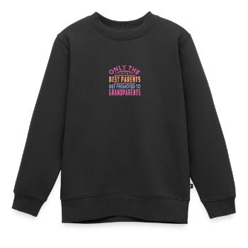 Parents Grands-parents Petit-enfant Maman Grand-mère Papa Grand-père - Sweat Premium enfant bio - noir - Devant - AI Model Kid Female (0cm)