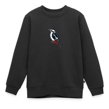 Buntspecht - Kinder Premium Organic Sweatshirt - Schwarz - Vorne - AI Model Kid Female (0cm)