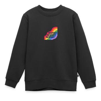 Pride Respekt - Kinder Premium Organic Sweatshirt - Schwarz - Vorne - AI Model Kid Female (0cm)