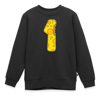 Numéro 1 - Un - Gagnant - Premier gagnant - Sweat Premium enfant bio - noir - Devant - AI Model Kid Female (0cm)