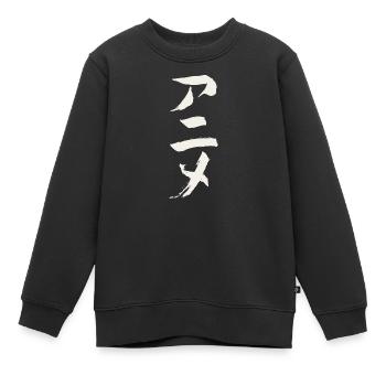 Anime (Auf Japanisch) Katakana Schriftzeichen - Kinder Premium Organic Sweatshirt - Schwarz - Vorne - AI Model Kid Female (0cm)