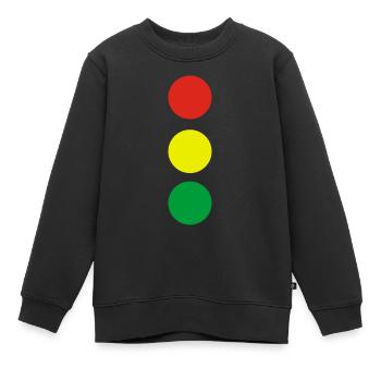 Ampel - Kinder Premium Organic Sweatshirt - Schwarz - Vorne - AI Model Kid Female (0cm)