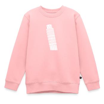 Tour penchée de Pise Tourisme Italie - Sweat Premium enfant bio - rose - Devant - AI Model Kid Female (0cm)
