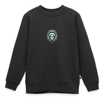 Löwe Florian - Kinder Premium Organic Sweatshirt - Schwarz - Vorne - AI Model Kid Female (0cm)